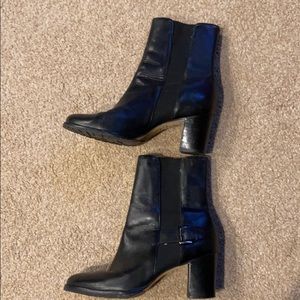 Black Leather Booties